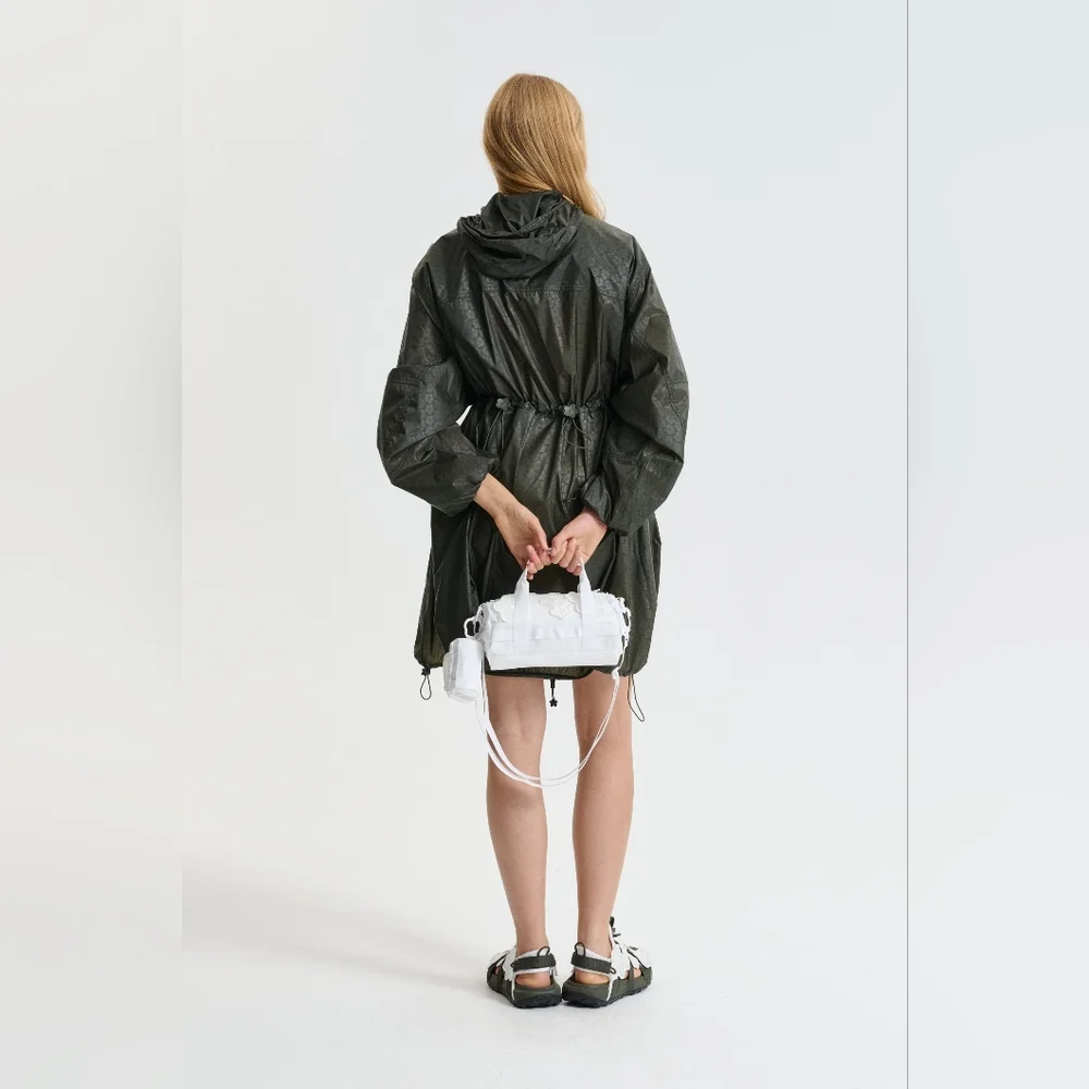 TNF x Cecilie Bahnsen Maria Base Camp Clutch White Floral Translucent NWT - Picture 3 of 9